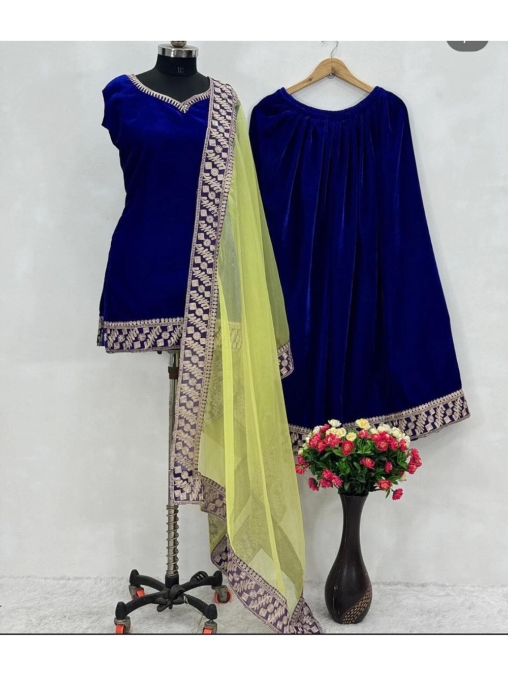 XL 42 Readymade stitched bollywood Partywear Sharara Kameez Dupatta Plazzo Suit